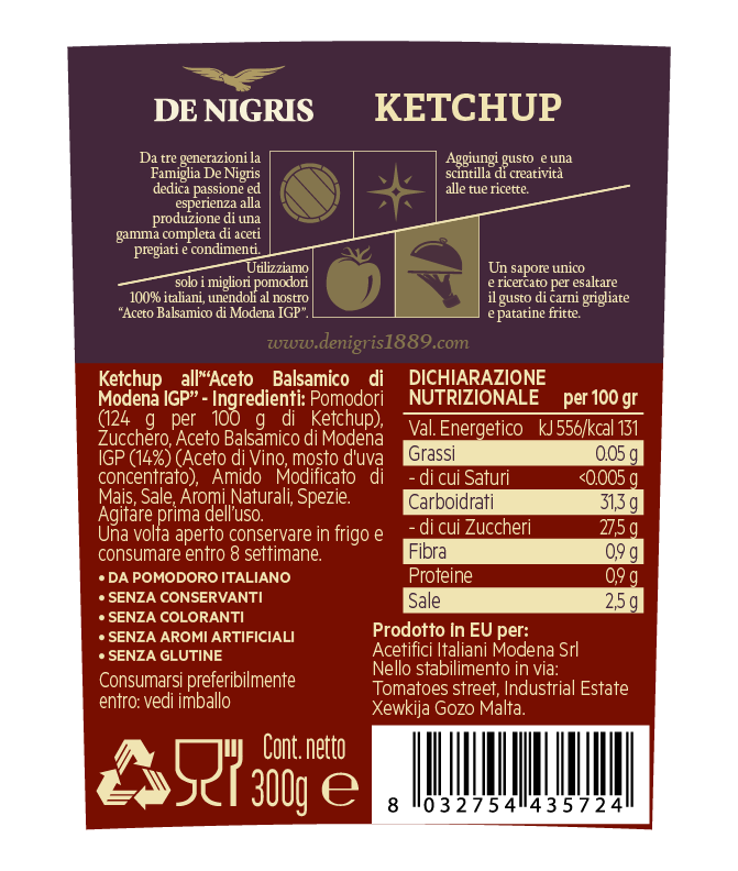 de-nigris-1889-ketchup-gourmet-au-vinaigre-balsamique-de-mod-ne-igp image 2