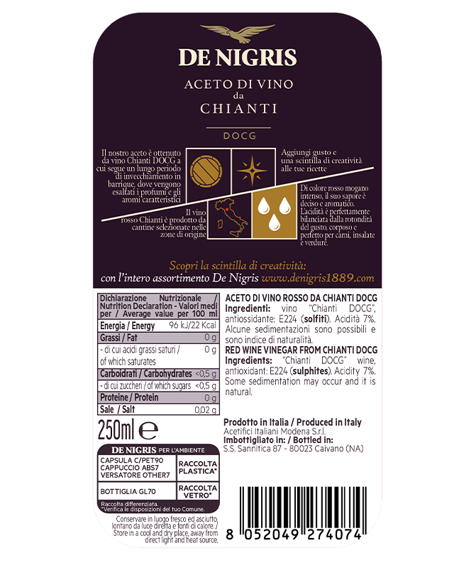 de-nigris-1889-aceto-di-vino-rosso-da-chianti-vinaigre-de-vin-rouge image 2