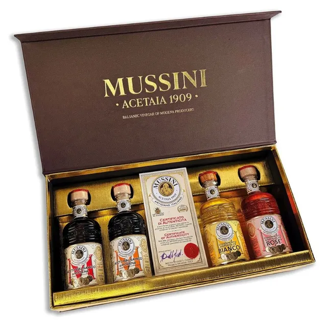 mussini-belle-poque-coffret-prestige-4x100-ml-balsamiques-igp-condiments image 1