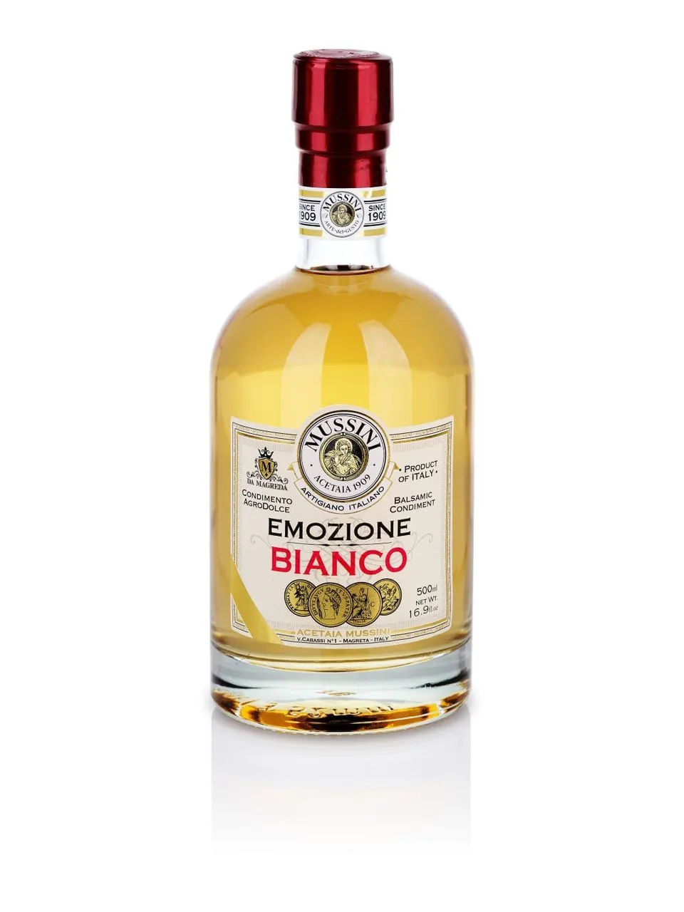 mussini-emozione-bianco-4-medaglie-500-ml-condiment-aigre-doux-blanc image 1